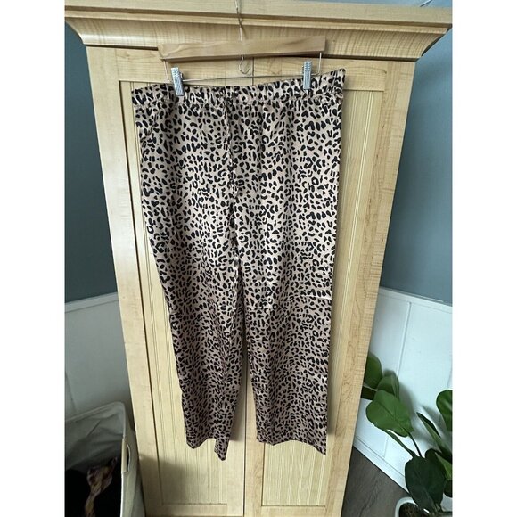 Womens Rachel Zoe Pajama Set XL Leopard Print matching Pj Set - Picture 7 of 8